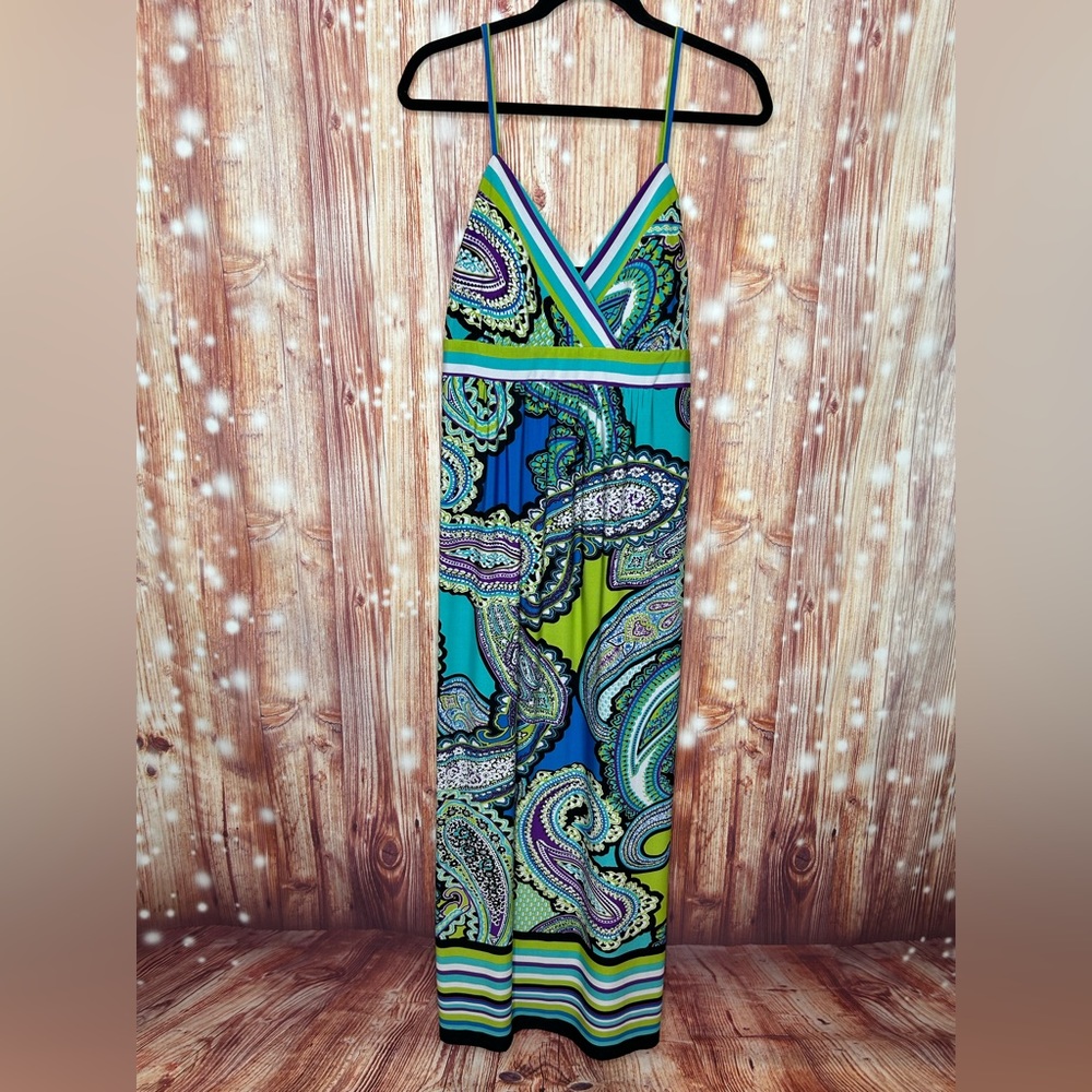 Roz & Ali Maxi Dress Size 12 Funky 70s Vibe